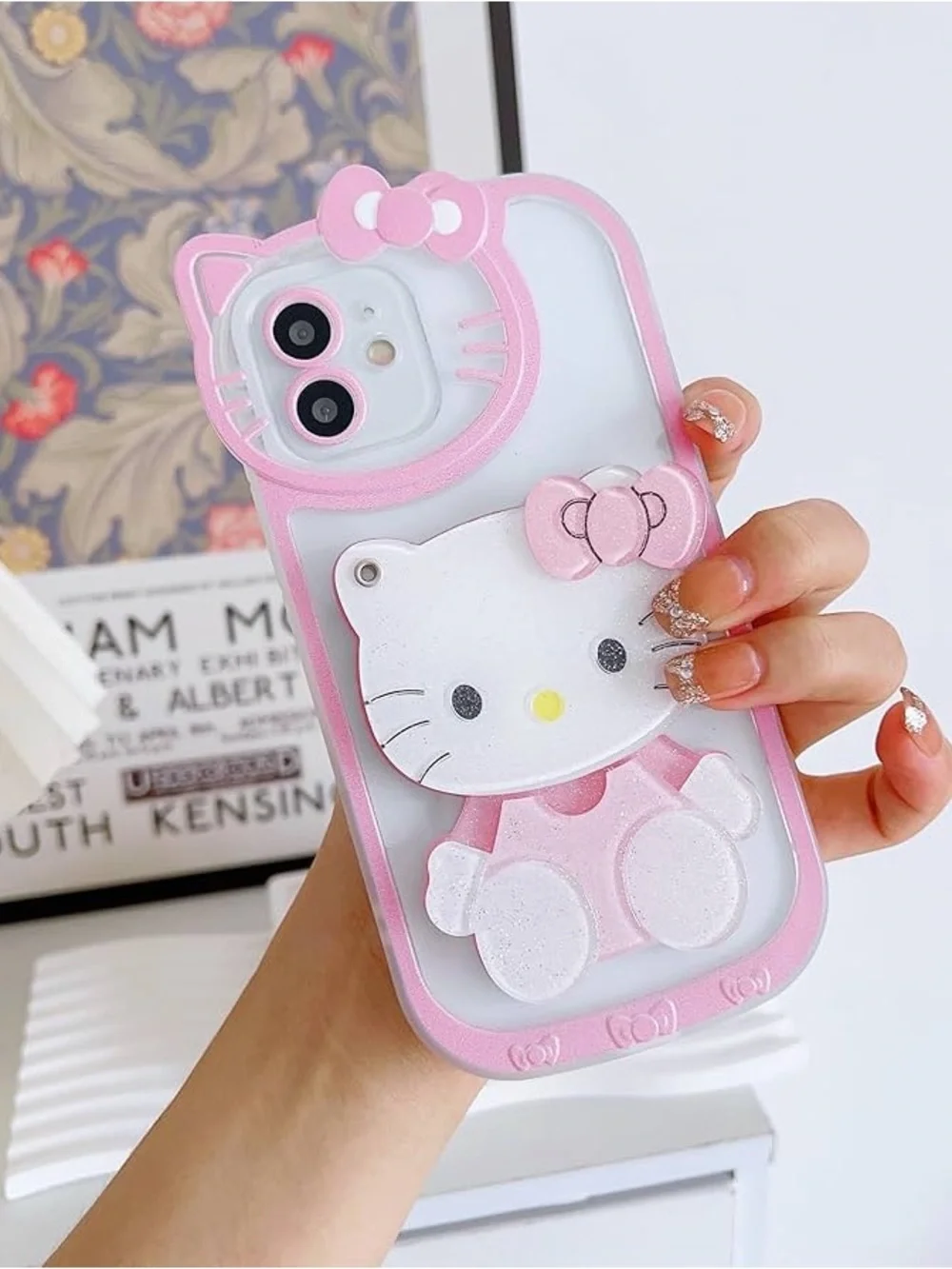 NEW Hello Kitty iPhone 15 ProMax 6.7” mirror case, screen protector & carry bag